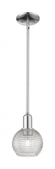 Athens - 1 Light - 6 inch - Polished Chrome - Stem hung - Mini Pendant (3442|716-1S-PC-G122C-6CL)