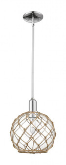 Farmhouse Rope - 1 Light - 10 inch - Polished Chrome - Stem hung - Mini Pendant (3442|716-1S-PC-G122-10RB)