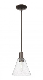 Berkshire Glass - 1 Light - 8 inch - Oil Rubbed Bronze - Stem hung - Mini Pendant (3442|716-1S-OB-GBC-84)