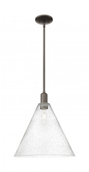Berkshire Glass - 1 Light - 16 inch - Oil Rubbed Bronze - Stem hung - Mini Pendant (3442|716-1S-OB-GBC-164)