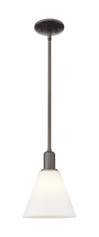 Berkshire Glass - 1 Light - 8 inch - Oil Rubbed Bronze - Stem hung - Mini Pendant (3442|716-1S-OB-GBC-81)