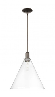Berkshire Glass - 1 Light - 16 inch - Oil Rubbed Bronze - Stem hung - Mini Pendant (3442|716-1S-OB-GBC-162)