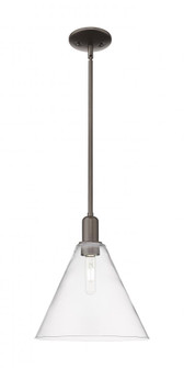 Berkshire Glass - 1 Light - 12 inch - Oil Rubbed Bronze - Stem hung - Mini Pendant (3442|716-1S-OB-GBC-122)