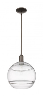 Rochester - 1 Light - 12 inch - Oil Rubbed Bronze - Stem hung - Mini Pendant (3442|716-1S-OB-G556-12CL)