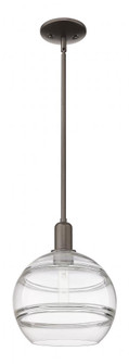 Rochester - 1 Light - 10 inch - Oil Rubbed Bronze - Stem hung - Mini Pendant (3442|716-1S-OB-G556-10CL)