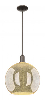 Athens - 1 Light - 14 inch - Oil Rubbed Bronze - Stem hung - Mini Pendant (3442|716-1S-OB-G128-14)