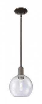 Athens - 1 Light - 8 inch - Oil Rubbed Bronze - Stem hung - Mini Pendant (3442|716-1S-OB-G124-8)