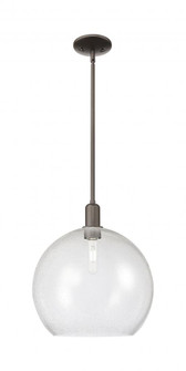 Athens - 1 Light - 14 inch - Oil Rubbed Bronze - Stem hung - Mini Pendant (3442|716-1S-OB-G124-14)