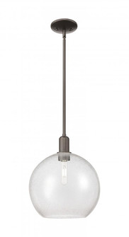 Athens - 1 Light - 12 inch - Oil Rubbed Bronze - Stem hung - Mini Pendant (3442|716-1S-OB-G124-12)