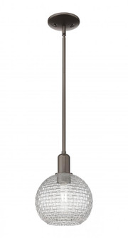 Athens - 1 Light - 8 inch - Oil Rubbed Bronze - Stem hung - Mini Pendant (3442|716-1S-OB-G122C-8CL)