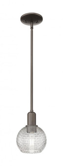 Athens - 1 Light - 6 inch - Oil Rubbed Bronze - Stem hung - Mini Pendant (3442|716-1S-OB-G122C-6CL)