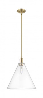 Berkshire Glass - 1 Light - 16 inch - Champagne Bronze - Stem hung - Mini Pendant (3442|716-1S-CB-GBC-162)