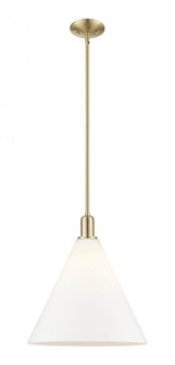Berkshire Glass - 1 Light - 16 inch - Champagne Bronze - Stem hung - Mini Pendant (3442|716-1S-CB-GBC-161)
