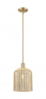 Bridal Veil - 1 Light - 8 inch - Champagne Bronze - Stem hung - Mini Pendant (3442|716-1S-CB-G559-8ME)
