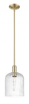 Bridal Veil - 1 Light - 8 inch - Champagne Bronze - Stem hung - Mini Pendant (3442|716-1S-CB-G559-8CL)