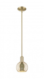 Athens - 1 Light - 6 inch - Champagne Bronze - Stem hung - Mini Pendant (3442|716-1S-CB-G128-6)