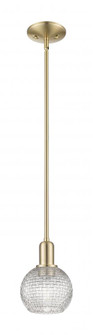 Athens - 1 Light - 6 inch - Champagne Bronze - Stem hung - Mini Pendant (3442|716-1S-CB-G122C-6CL)