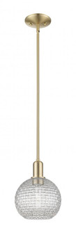 Athens - 1 Light - 8 inch - Champagne Bronze - Stem hung - Mini Pendant (3442|716-1S-CB-G122C-8CL)