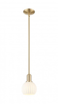 White Venetian - 1 Light - 6 inch - Champagne Bronze - Stem hung - Mini Pendant (3442|716-1S-CB-G1217-6WV)