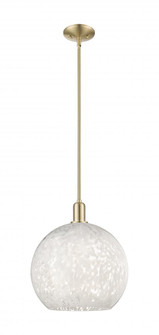 White Mouchette - 1 Light - 14 inch - Champagne Bronze - Stem hung - Mini Pendant (3442|716-1S-CB-G1216-14WM)