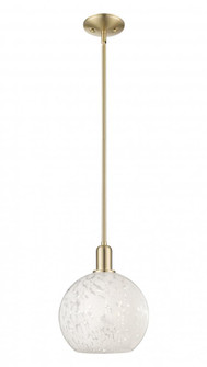 White Mouchette - 1 Light - 10 inch - Champagne Bronze - Stem hung - Mini Pendant (3442|716-1S-CB-G1216-10WM)