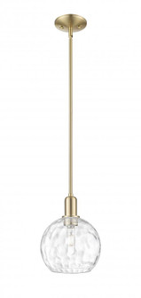 Athens Water Glass - 1 Light - 8 inch - Champagne Bronze - Stem hung - Mini Pendant (3442|716-1S-CB-G1215-8)
