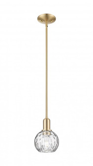 Athens Water Glass - 1 Light - 6 inch - Champagne Bronze - Stem hung - Mini Pendant (3442|716-1S-CB-G1215-6)