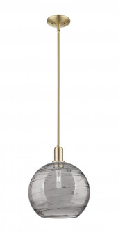 Athens Deco Swirl - 1 Light - 12 inch - Champagne Bronze - Stem hung - Mini Pendant (3442|716-1S-CB-G1213-12SM)