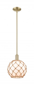 Farmhouse Rope - 1 Light - 10 inch - Champagne Bronze - Stem hung - Mini Pendant (3442|716-1S-CB-G121-10RB)