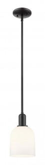 Bella - 1 Light - 6 inch - Matte Black - Stem hung - Mini Pendant (3442|716-1S-BK-G558-6GWH)