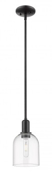 Bella - 1 Light - 6 inch - Matte Black - Stem hung - Mini Pendant (3442|716-1S-BK-G558-6CL)