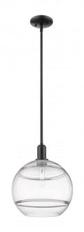 Rochester - 1 Light - 12 inch - Matte Black - Stem hung - Mini Pendant (3442|716-1S-BK-G556-12CL)
