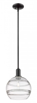 Rochester - 1 Light - 10 inch - Matte Black - Stem hung - Mini Pendant (3442|716-1S-BK-G556-10CL)