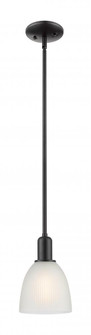 Castile - 1 Light - 6 inch - Matte Black - Stem hung - Mini Pendant (3442|716-1S-BK-G381)