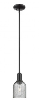 Caledonia - 1 Light - 5 inch - Matte Black - Stem hung - Mini Pendant (3442|716-1S-BK-G257)