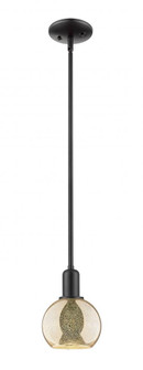 Athens - 1 Light - 6 inch - Matte Black - Stem hung - Mini Pendant (3442|716-1S-BK-G128-6)