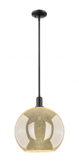 Athens - 1 Light - 12 inch - Matte Black - Stem hung - Mini Pendant (3442|716-1S-BK-G128-12)