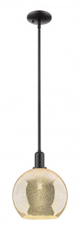 Athens - 1 Light - 10 inch - Matte Black - Stem hung - Mini Pendant (3442|716-1S-BK-G128-10)