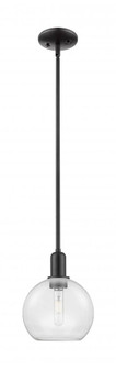 Athens - 1 Light - 8 inch - Matte Black - Stem hung - Mini Pendant (3442|716-1S-BK-G122-8)