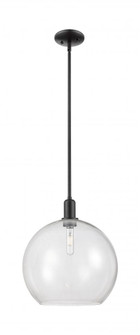 Athens - 1 Light - 14 inch - Matte Black - Stem hung - Mini Pendant (3442|716-1S-BK-G122-14)