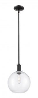 Athens - 1 Light - 10 inch - Matte Black - Stem hung - Mini Pendant (3442|716-1S-BK-G122-10)