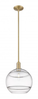 Rochester - 1 Light - 12 inch - Brushed Brass - Stem hung - Mini Pendant (3442|716-1S-BB-G556-12CL)