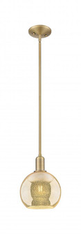 Athens - 1 Light - 8 inch - Brushed Brass - Stem hung - Mini Pendant (3442|716-1S-BB-G128-8)