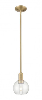 Athens - 1 Light - 6 inch - Brushed Brass - Stem hung - Mini Pendant (3442|716-1S-BB-G124-6)