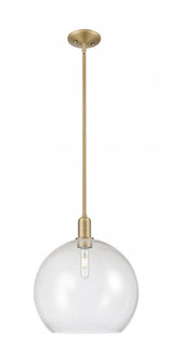 Athens - 1 Light - 14 inch - Brushed Brass - Stem hung - Mini Pendant (3442|716-1S-BB-G124-14)