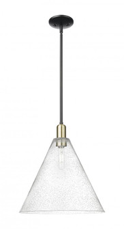 Berkshire Glass - 1 Light - 16 inch - Black Antique Brass - Stem hung - Mini Pendant (3442|716-1S-BAB-GBC-164)