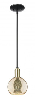 Athens - 1 Light - 6 inch - Black Antique Brass - Stem hung - Mini Pendant (3442|716-1S-BAB-G128-6)