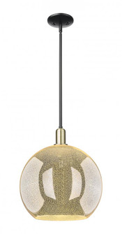 Athens - 1 Light - 14 inch - Black Antique Brass - Stem hung - Mini Pendant (3442|716-1S-BAB-G128-14)