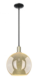 Athens - 1 Light - 12 inch - Black Antique Brass - Stem hung - Mini Pendant (3442|716-1S-BAB-G128-12)