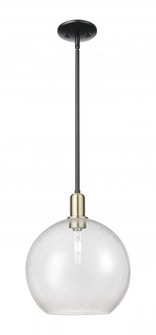 Athens - 1 Light - 12 inch - Black Antique Brass - Stem hung - Mini Pendant (3442|716-1S-BAB-G124-12)